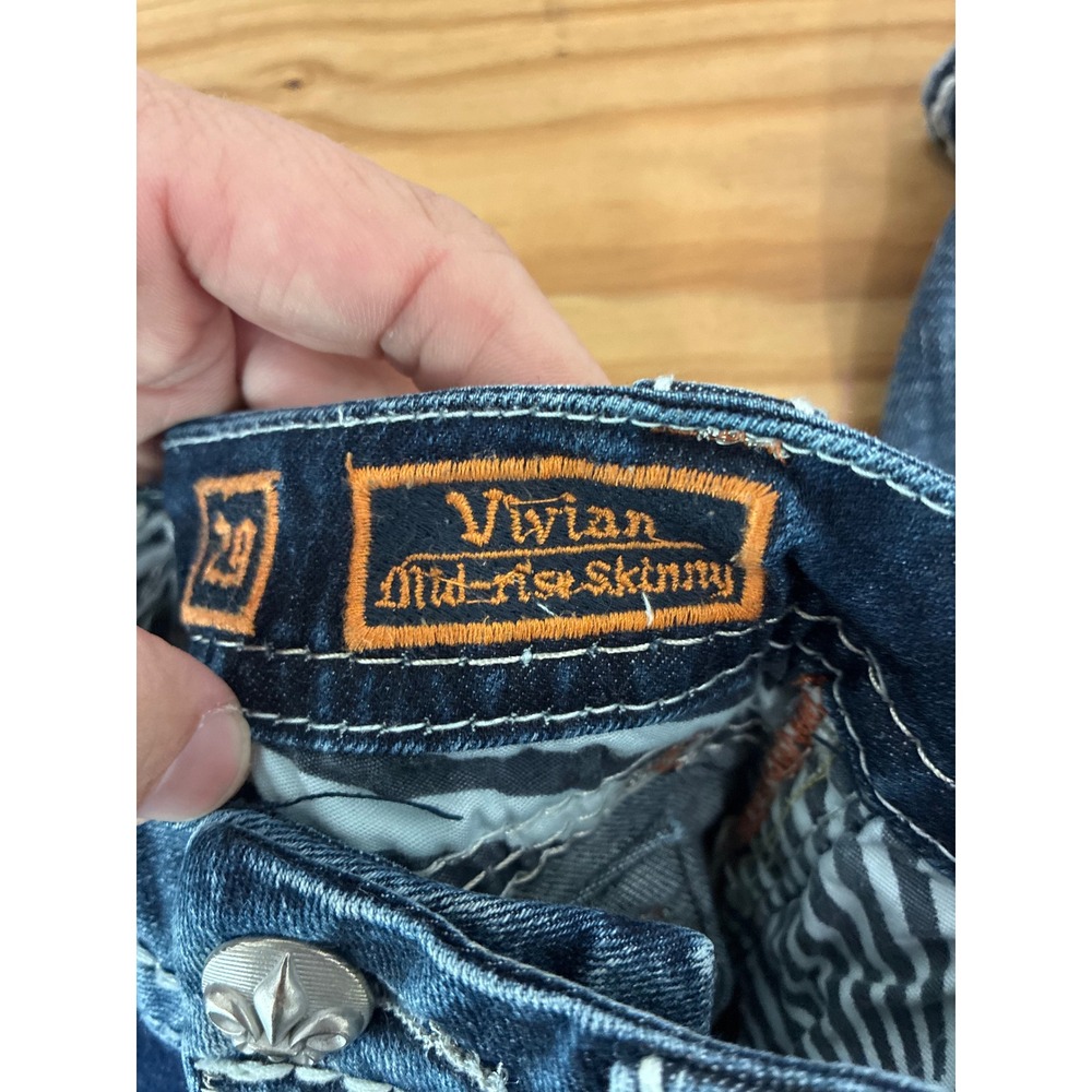 Rock Revival Women's Vivian, Mid - rise Skinny Jeans Size 29 - Picture 5 of 8
